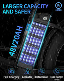 Ridstar DC26 2000W Folding Fat Tire Mountain Electric Bike