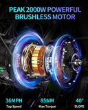 Ridstar DC26 2000W Folding Fat Tire Mountain Electric Bike