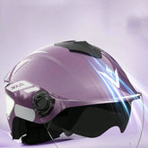 Unisex Electric Scooter & Motorcycle Helmet | Dual Visor + Night Light