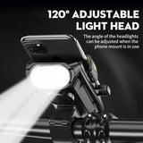 RIDSTAR 4-in-1 Multi-Function Bike Light – High Brightness Light / Phone Holder / Power Bank / Safety Light