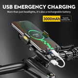 RIDSTAR 4-in-1 Multi-Function Bike Light – High Brightness Light / Phone Holder / Power Bank / Safety Light