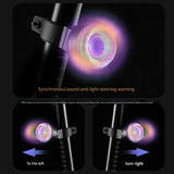 Ridstar Bike Brake Light with Turn Signal - Smart Induction Tail Light for Bicycle Night Riding, 9 Modes