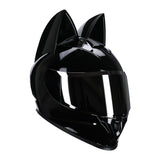 Ridstar DOT Certified Cat Ears Motorcycle Helmet with Visor - Full Face Protection for Men Women