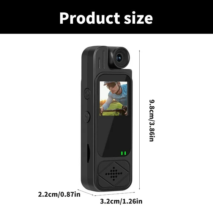 RidStar Pocket Camcorder – Lightweight Mini Camera with Motion Sensor & 1200mAh Battery