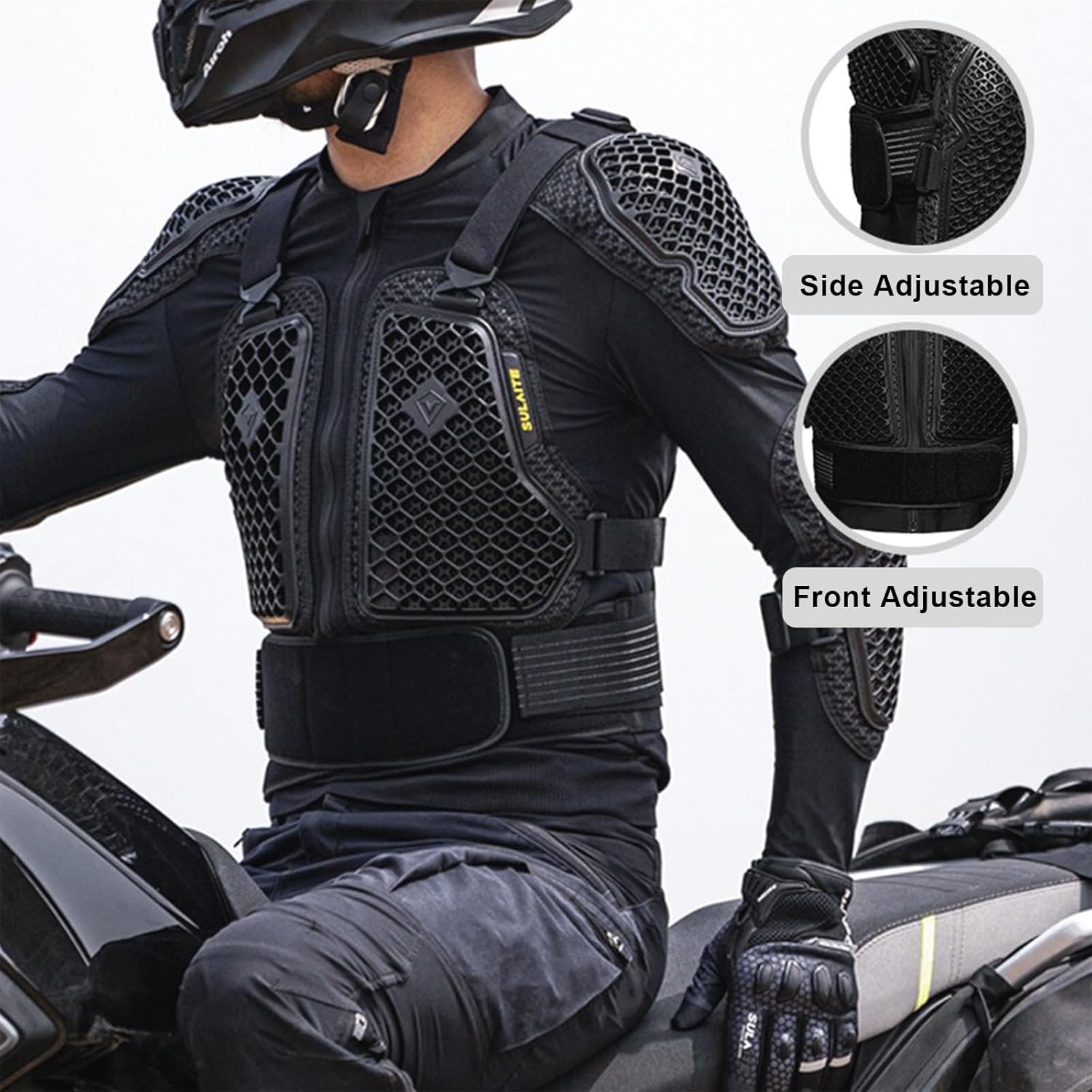 ridstar Men's Mesh Motorcycle Jacket with Armor - Lightweight & Breathable