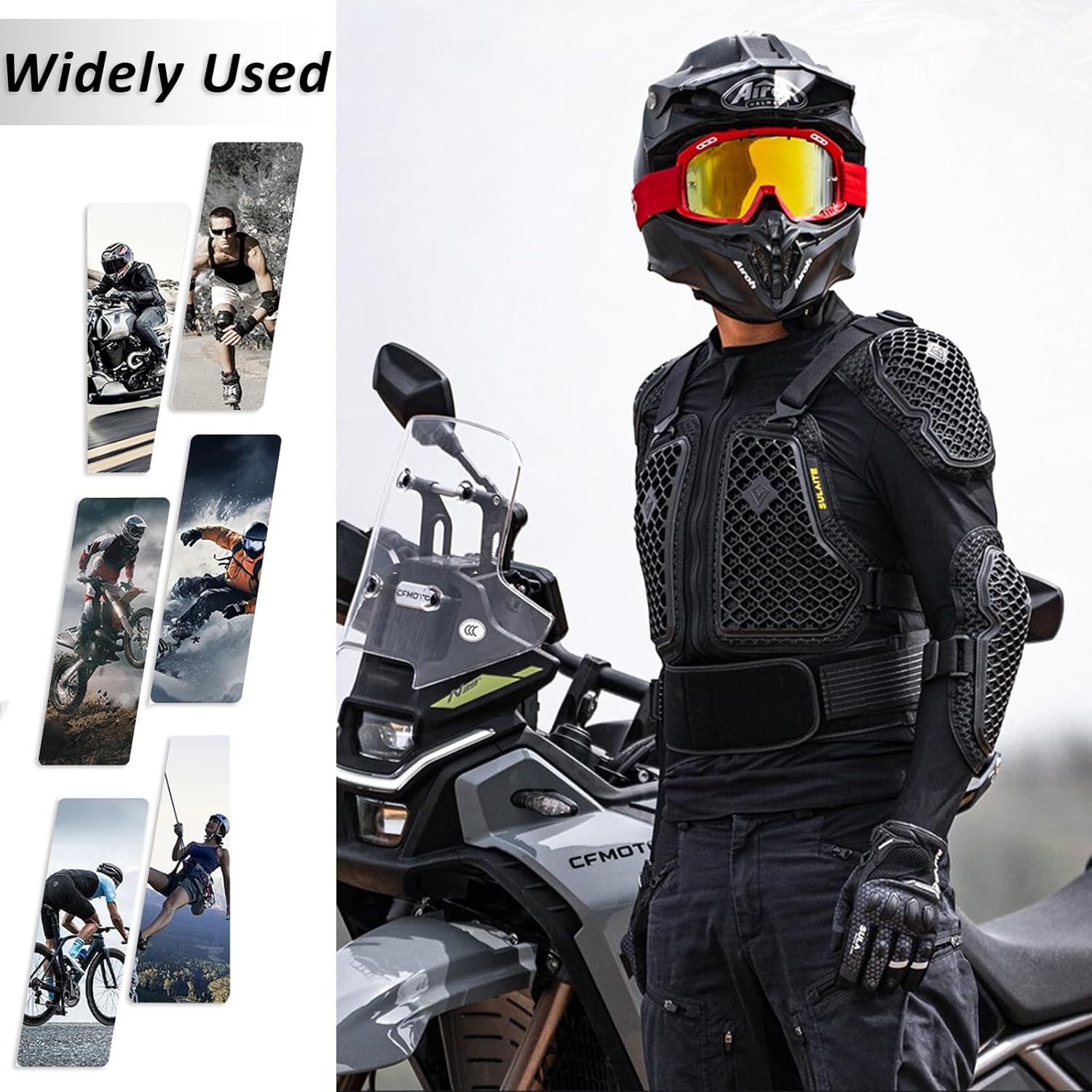 ridstar Men's Mesh Motorcycle Jacket with Armor - Lightweight & Breathable