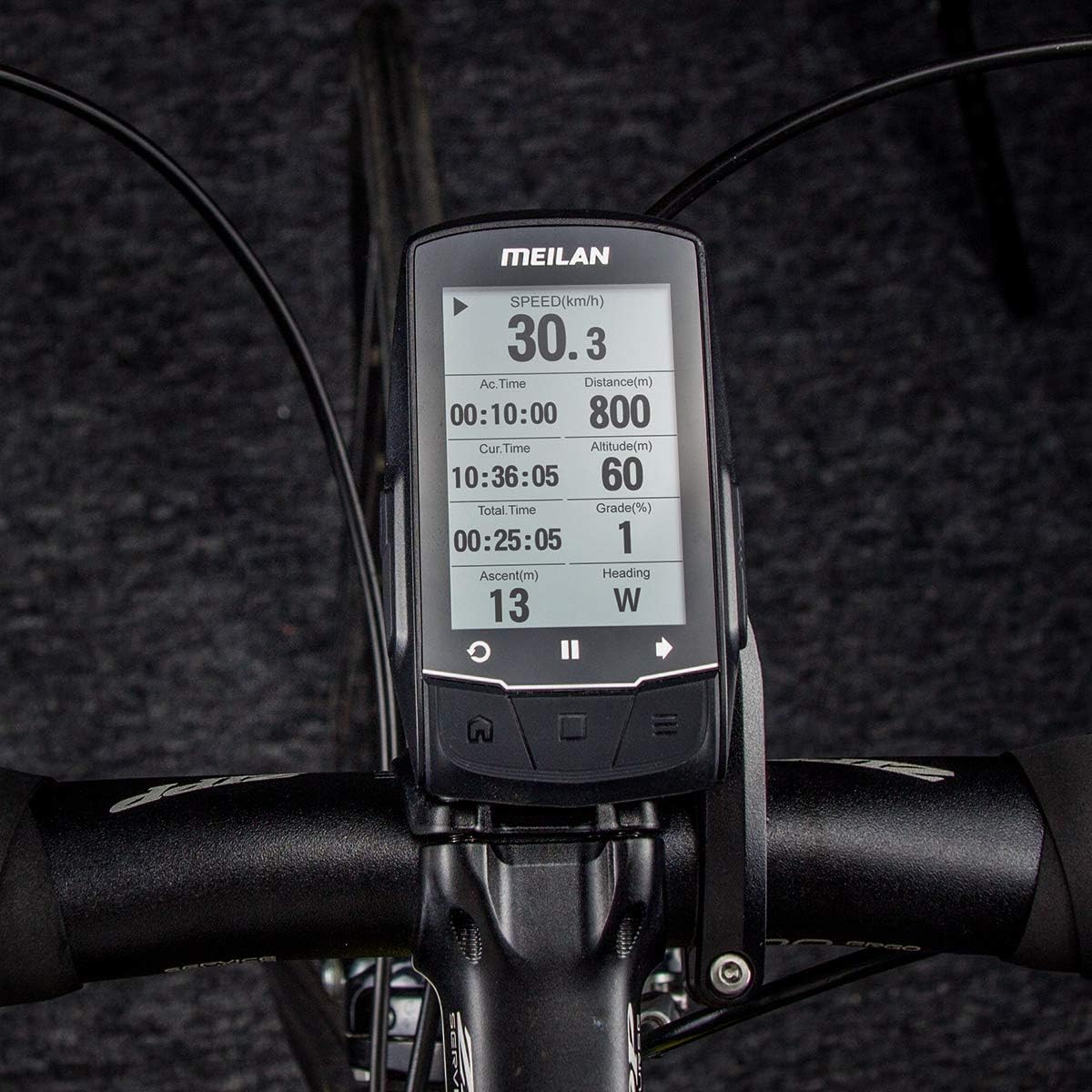 ridstar GPS Bike Computer with Navigation, Bluetooth-Cadence/HR Sensor Connectivity