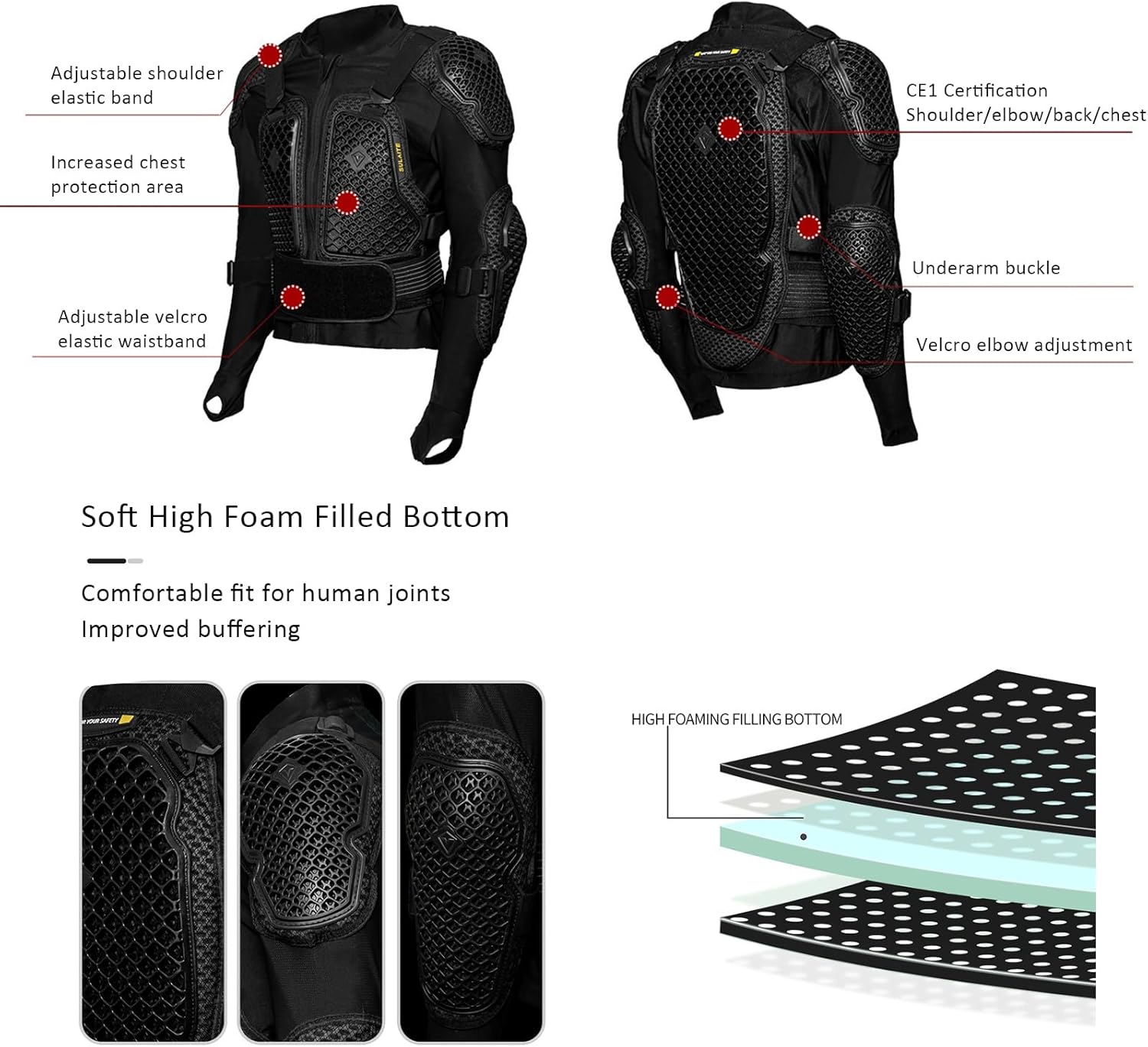 ridstar Men's Mesh Motorcycle Jacket with Armor - Lightweight & Breathable