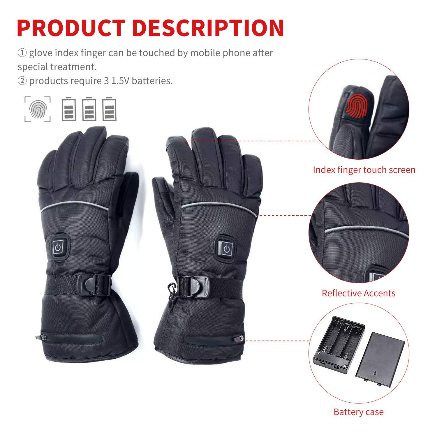 Ridstar Smart Heating Gloves - Electric Heating with Three Temperature Controls | Warm Cycling Gloves