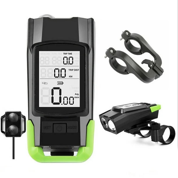 RidStar 3-in-1 Bike Light with Horn & Mount | Wireless Cycling Flashlight for Mountain & Road Bikes