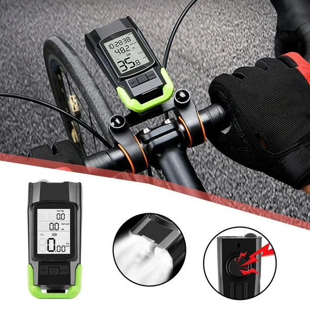 RidStar 3-in-1 Bike Light with Horn & Mount | Wireless Cycling Flashlight for Mountain & Road Bikes