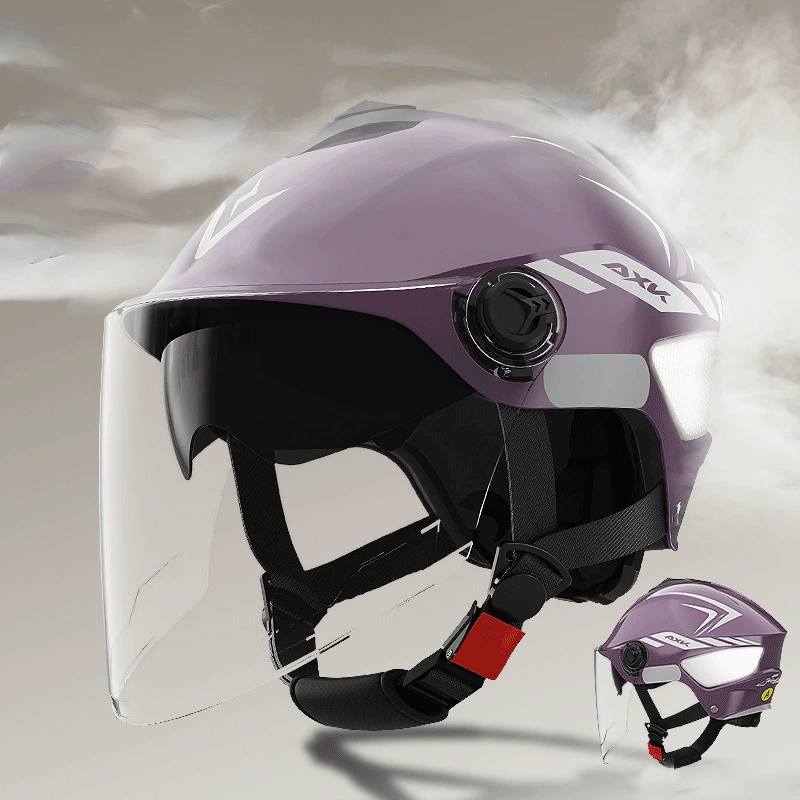 Unisex Electric Scooter & Motorcycle Helmet | Dual Visor + Night Light