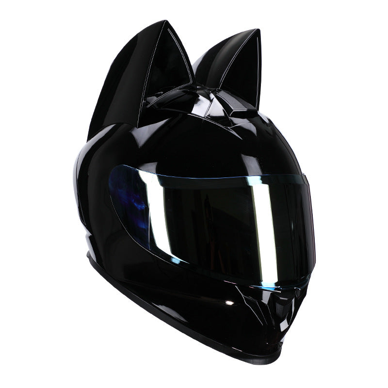 Ridstar DOT Certified Cat Ears Motorcycle Helmet with Visor - Full Face Protection for Men Women