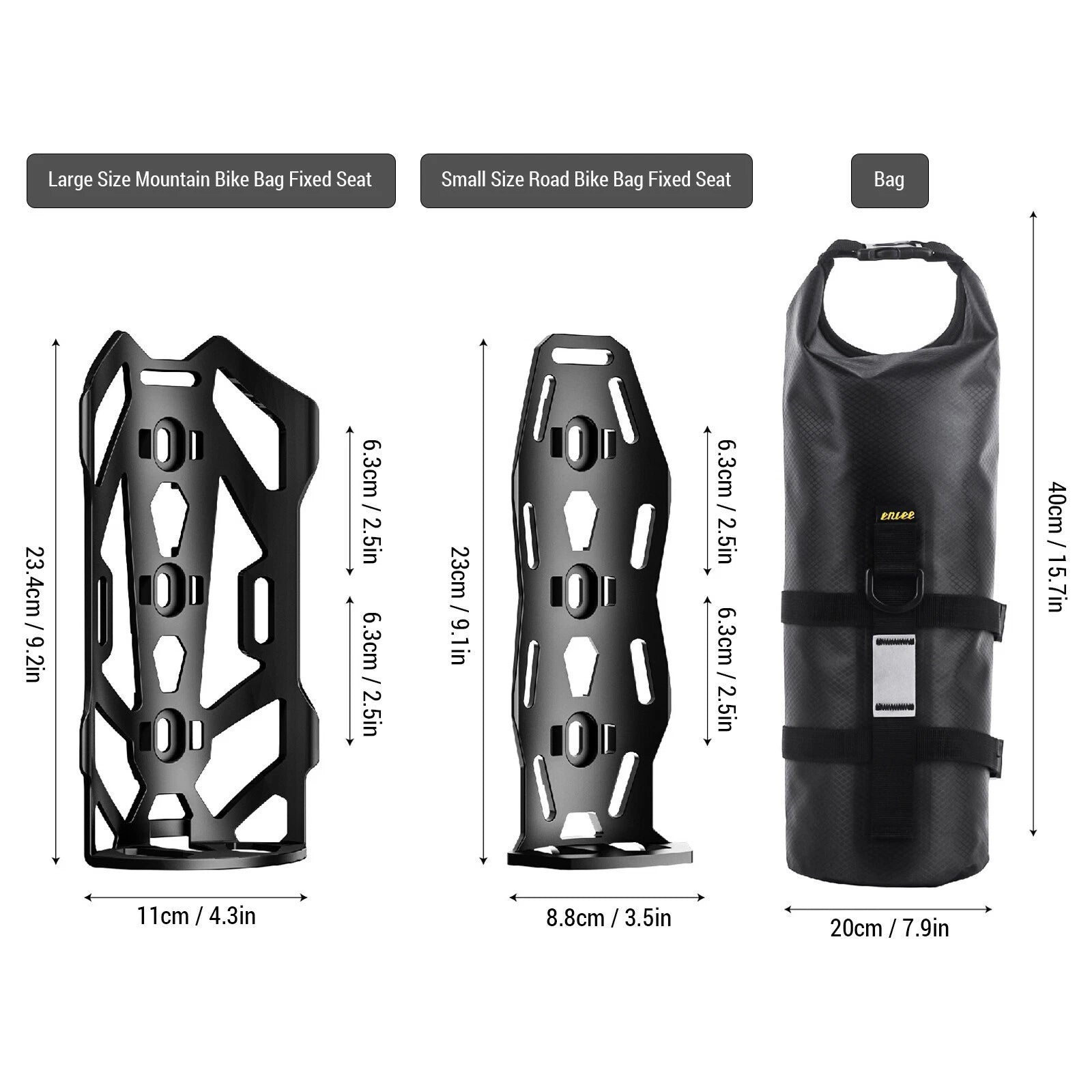 Ridstar Waterproof Bike Fork Bags 5L Capacity - 2 Pack Front Storage Bags Mountain Road Bike Accessories